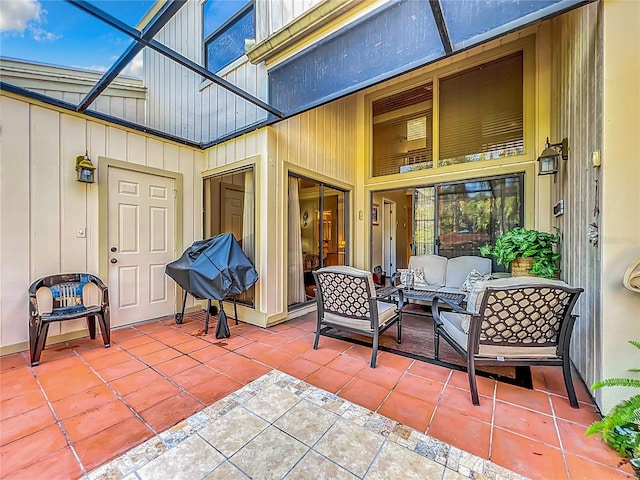 view of patio / terrace with an outdoor hangout area