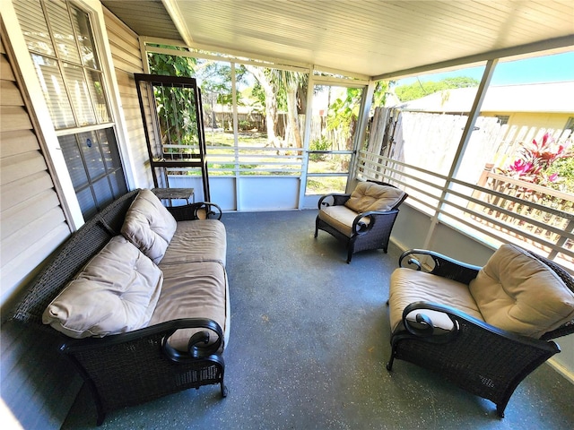 view of sunroom / solarium