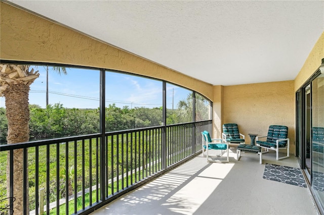 view of sunroom