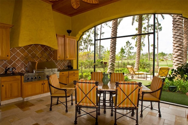 view of sunroom / solarium