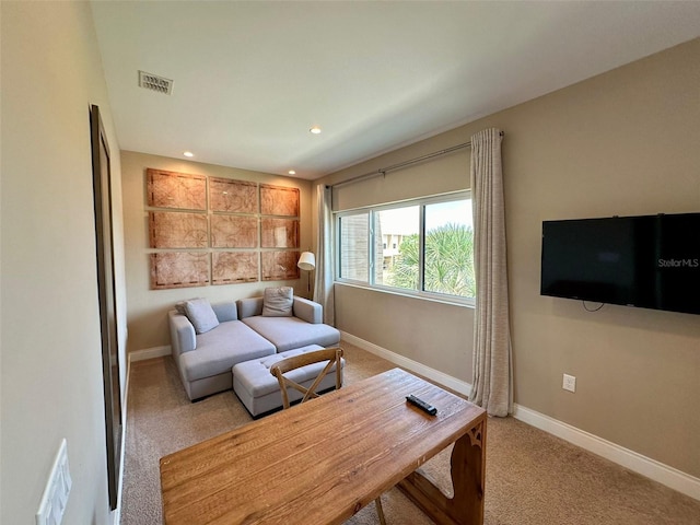 view of carpeted living room