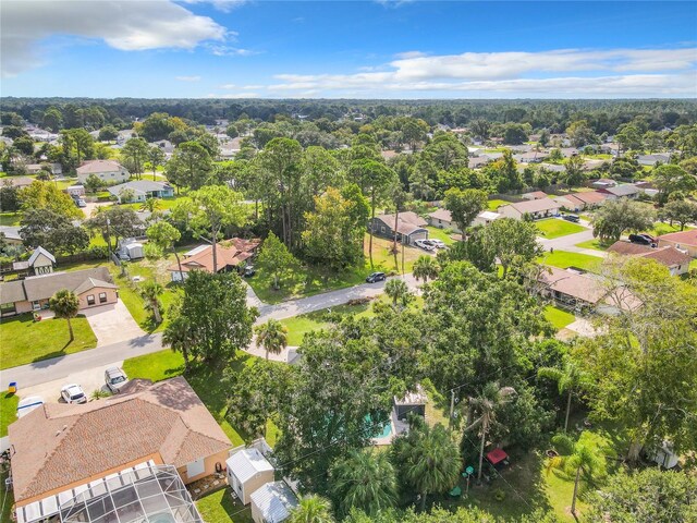 drone / aerial view with a residential view