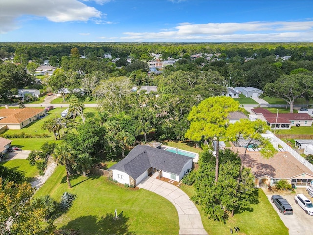 aerial view featuring a residential view