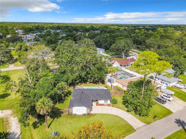 bird's eye view with a residential view