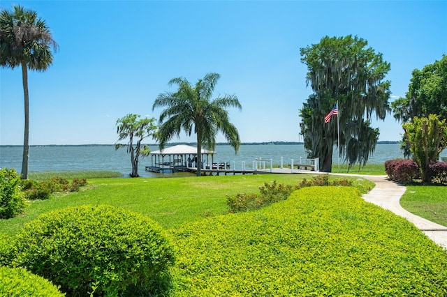 exterior space with a boat dock