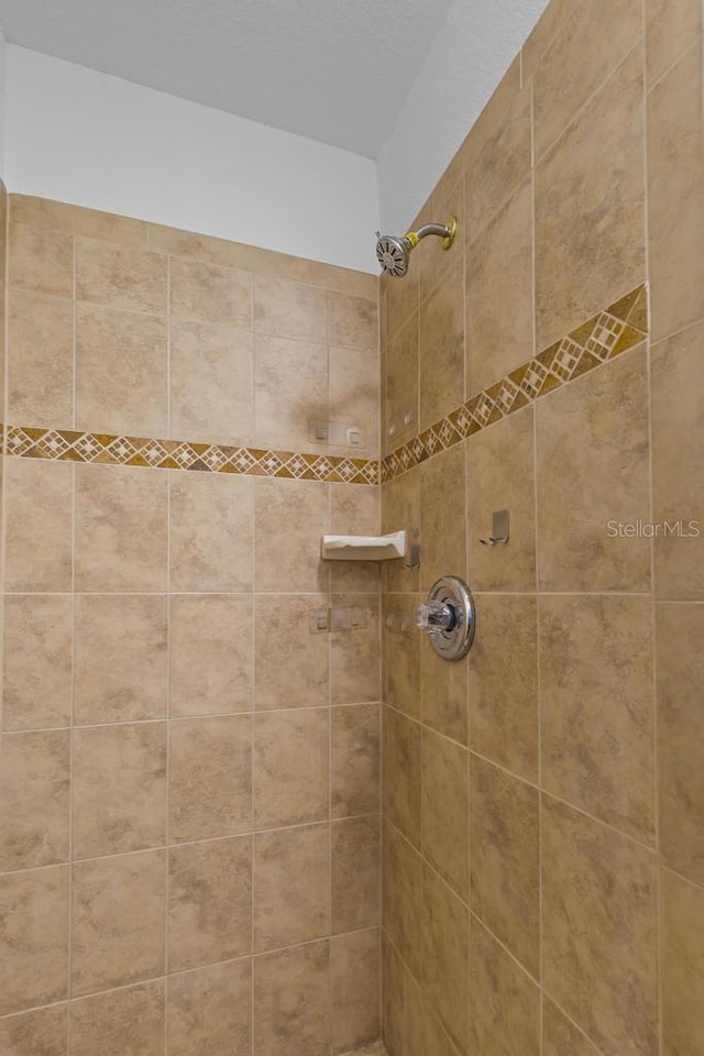 details featuring a tile shower