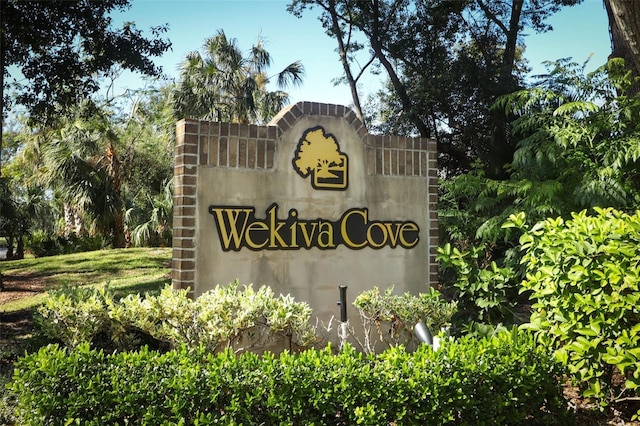 view of community sign