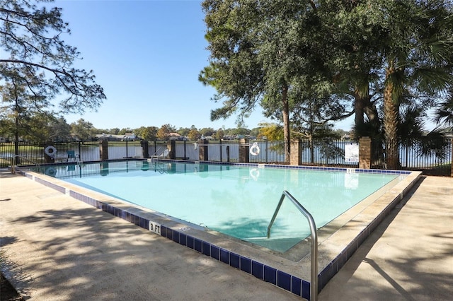 view of pool featuring a patio area