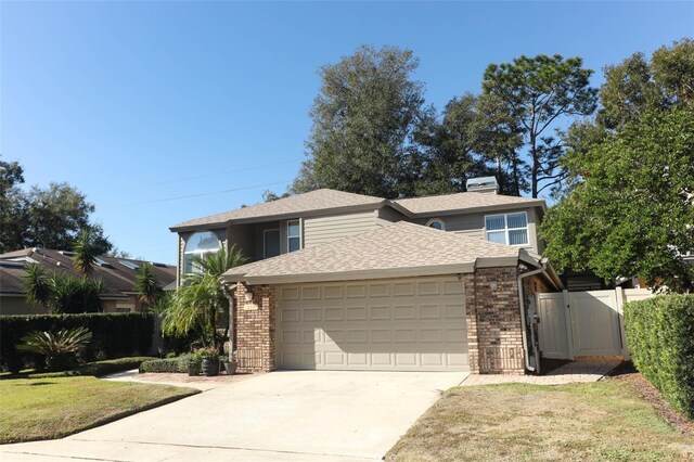 view of front of home featuring a front lawn