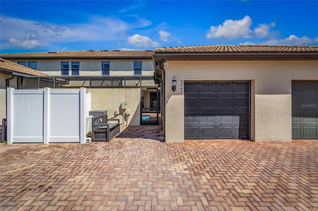 view of front of home featuring a garage