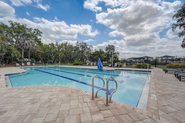 view of pool with a patio