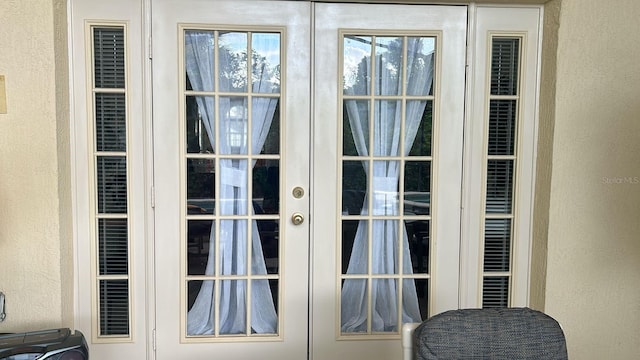 doorway with french doors