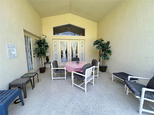 view of patio with french doors