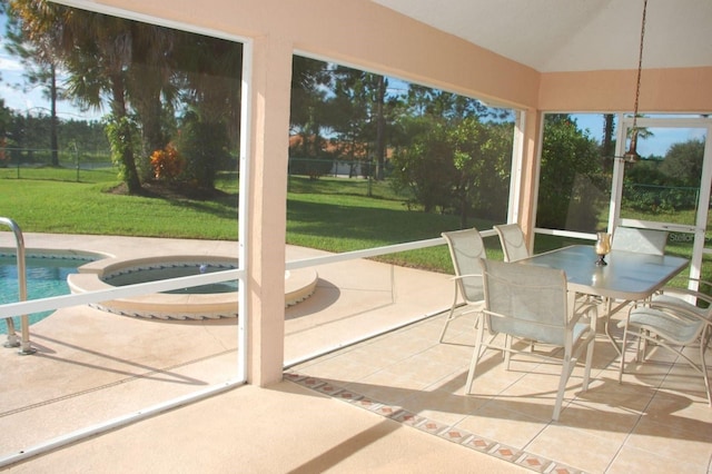 view of sunroom / solarium