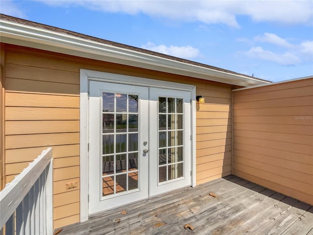 deck with french doors