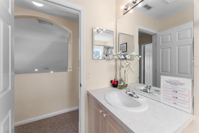 bathroom with large vanity