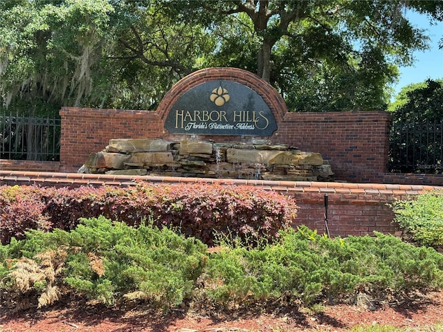 view of community sign