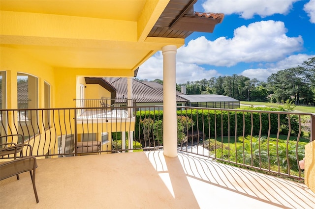 view of balcony