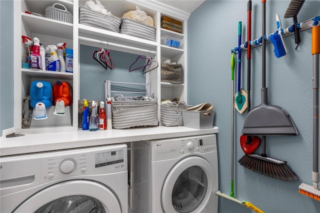 laundry area featuring separate washer and dryer