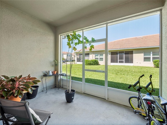 view of sunroom / solarium