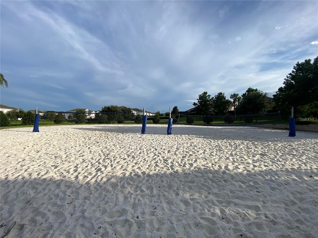 view of community featuring volleyball court