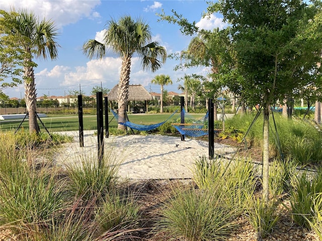 view of jungle gym