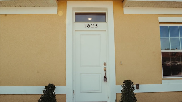 view of doorway to property