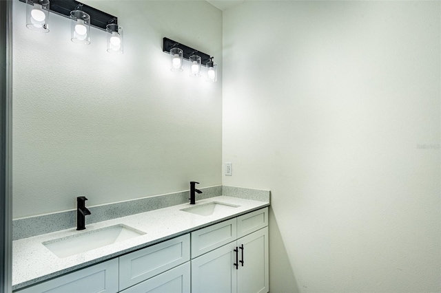 bathroom with double vanity