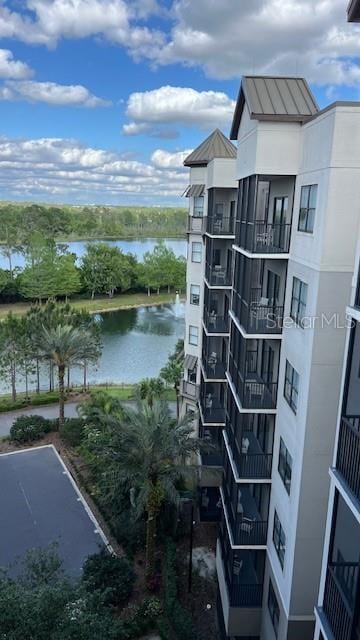 view of property featuring a water view