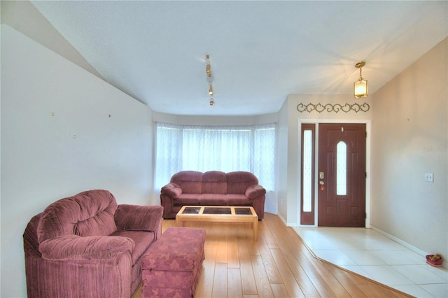 entryway with light wood-type flooring