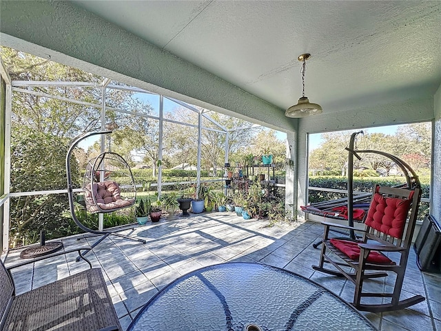 view of sunroom