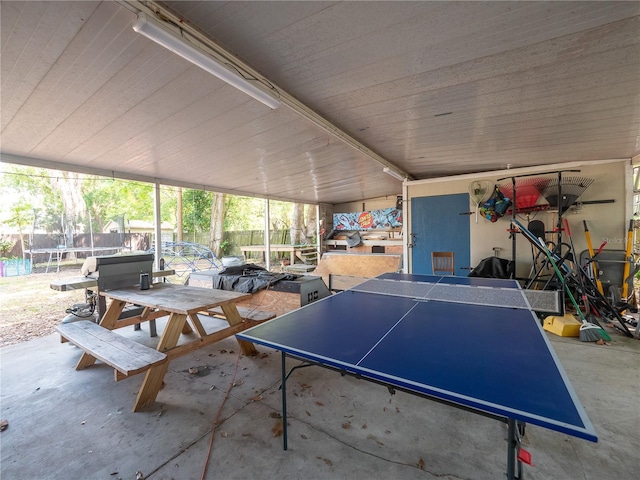 exterior space featuring concrete flooring