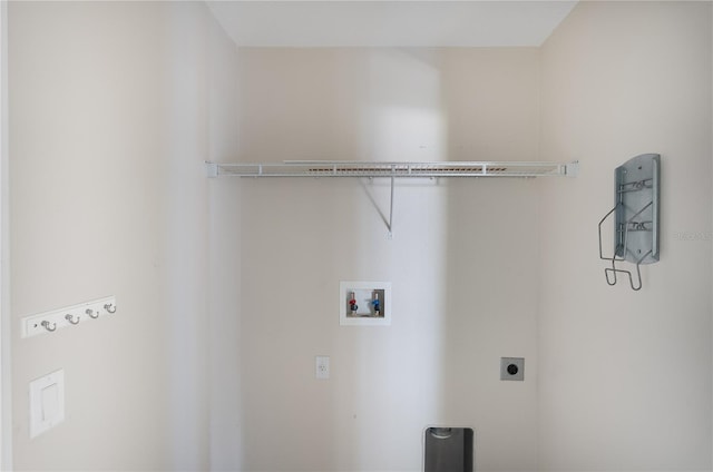 laundry area featuring electric dryer hookup and hookup for a washing machine