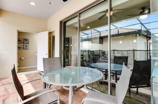 balcony featuring a patio area