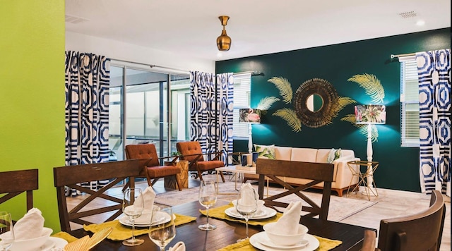 dining room featuring hardwood / wood-style flooring