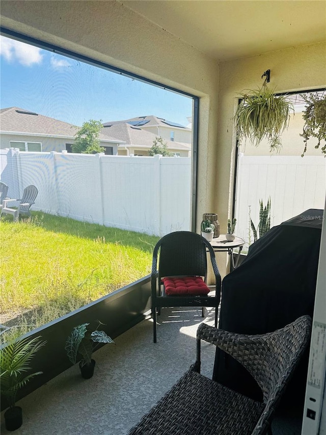 view of sunroom / solarium