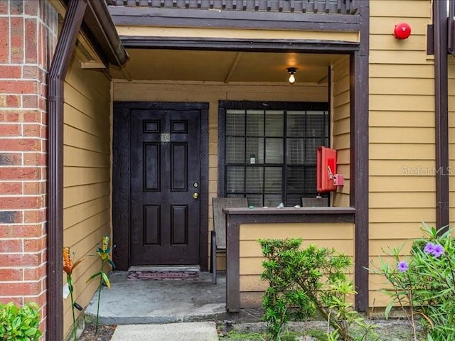 view of doorway to property