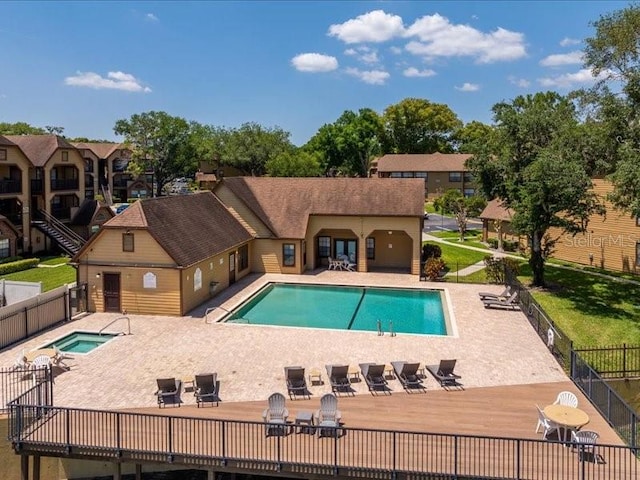 view of pool with a patio