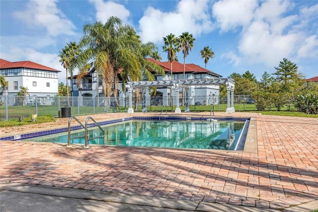 view of pool featuring a patio area