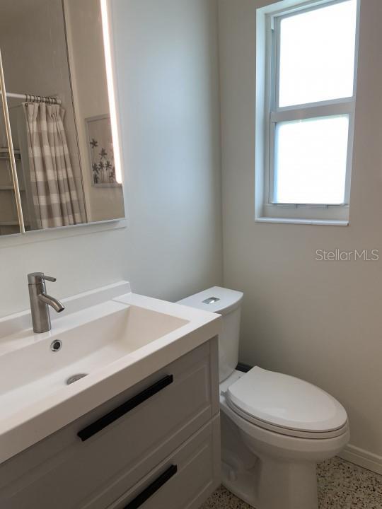 bathroom featuring toilet and vanity