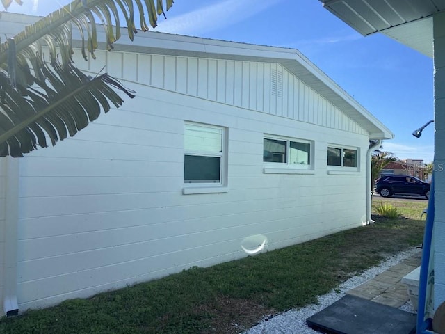 view of side of home featuring board and batten siding