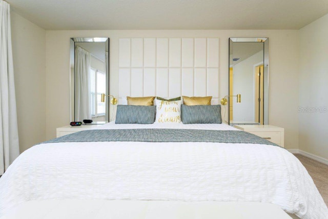 bedroom featuring carpet flooring