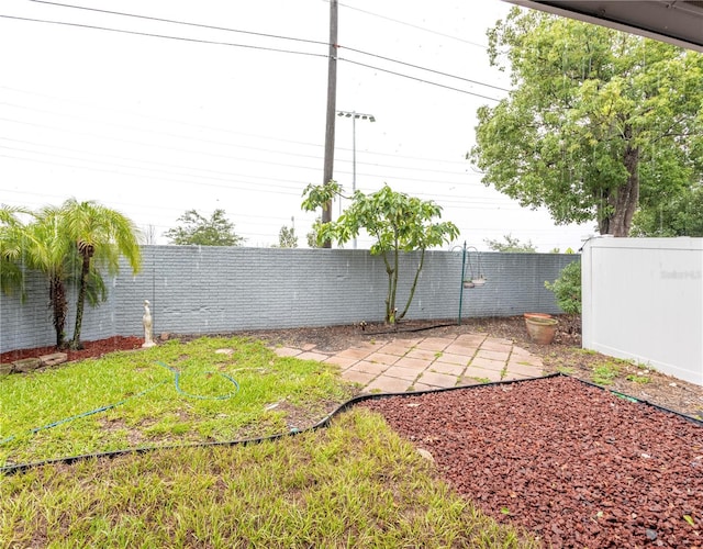 view of yard featuring a patio