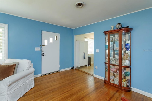 foyer featuring hardwood / wood-style flooring