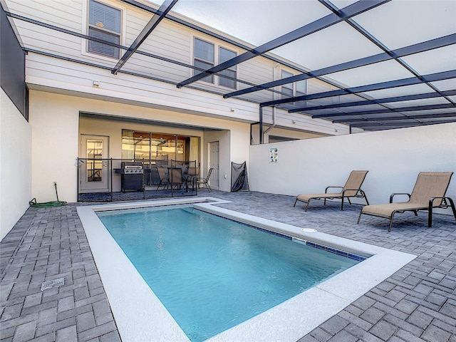 view of pool featuring a patio area