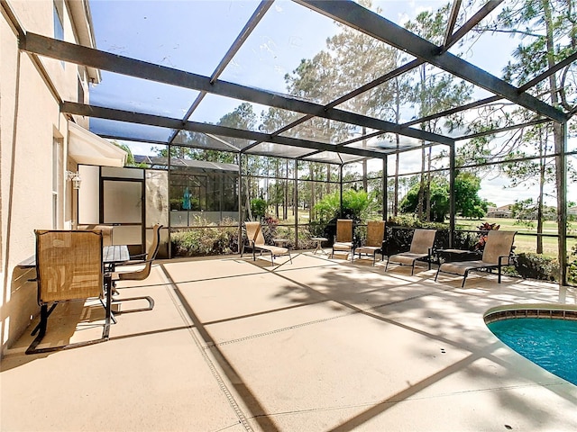 view of sunroom