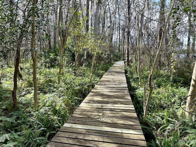 view of dock area