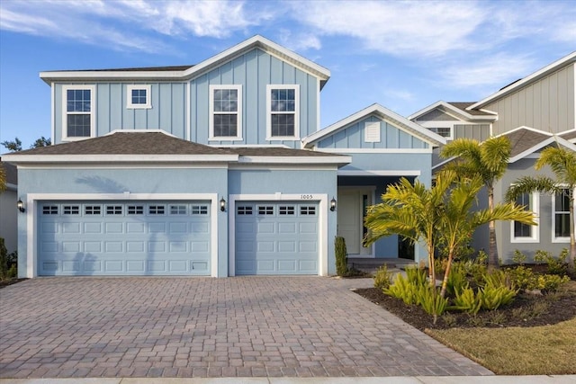 view of front of home featuring a garage