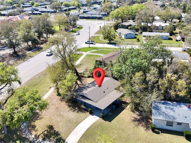 birds eye view of property featuring a residential view