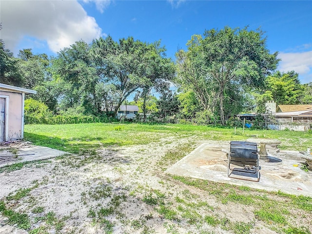 view of yard with a patio